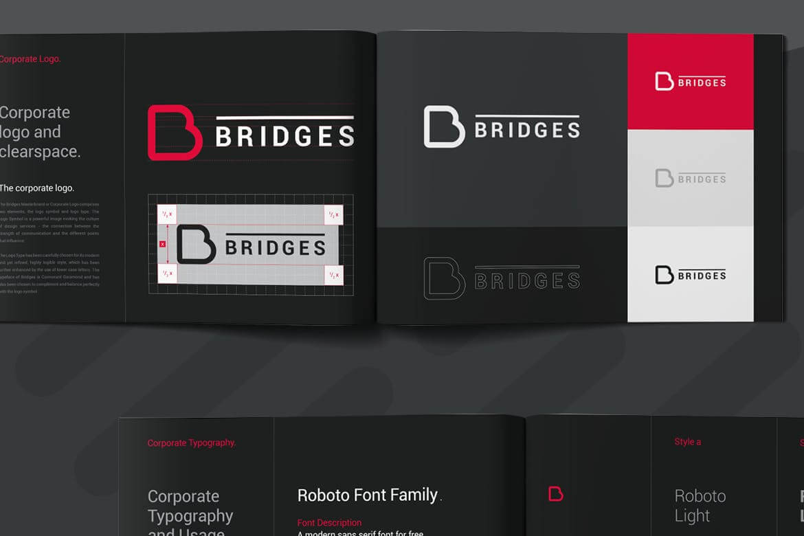 黑红色高端品牌VI手册设计手册素材模板