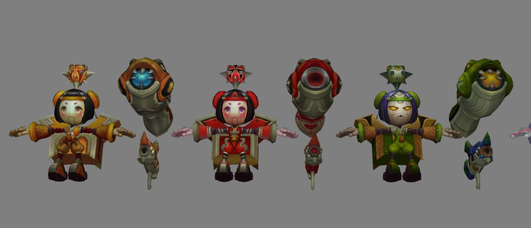 王者荣耀超全C4D角色模型附带手绘贴图，附赠高清原画PSD合集