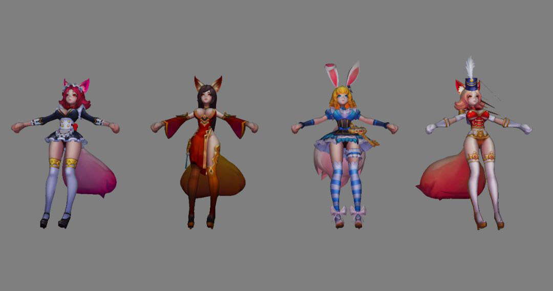 王者荣耀超全C4D角色模型附带手绘贴图，附赠高清原画PSD合集