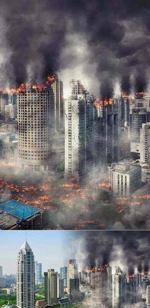 PS神级动作，一键让图片成世界末日