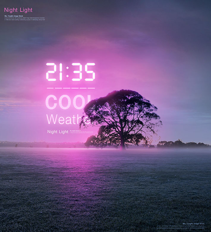 17款创意时尚夜间霓虹灯PSD合成海报素材源文件