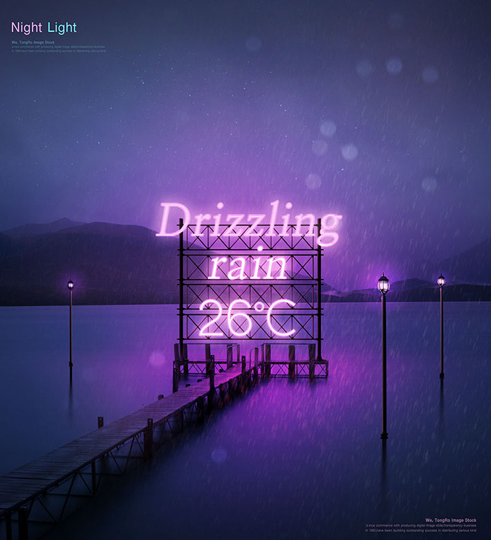 17款创意时尚夜间霓虹灯PSD合成海报素材源文件