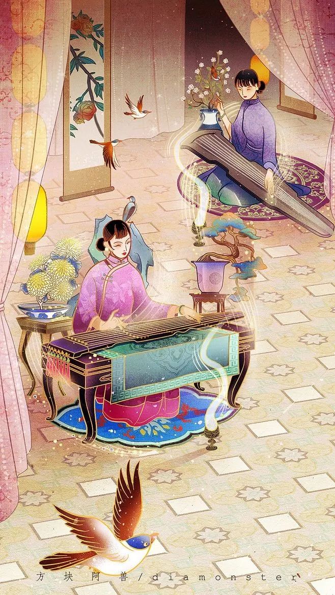 火爆设计圈的国潮风格插画教程来了!小白也能轻松玩转