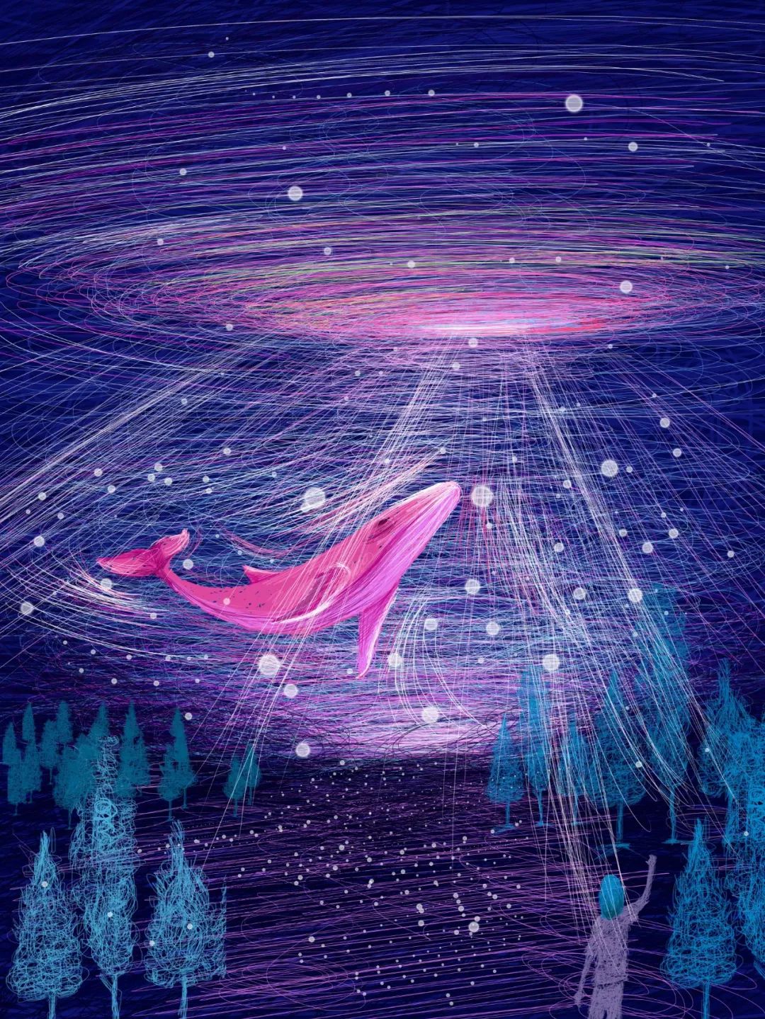 “非主流”线圈风插画教程，简直太美了！！跟着学你也能画出来！