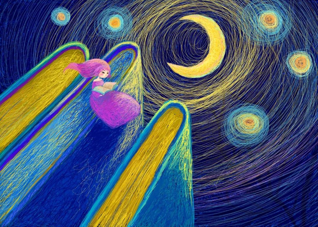 “非主流”线圈风插画教程，简直太美了！！跟着学你也能画出来！