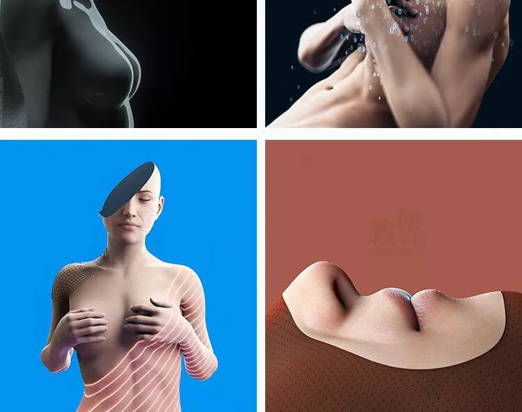 电影级人体C4D工程源文件合集！精细到每个毛孔!