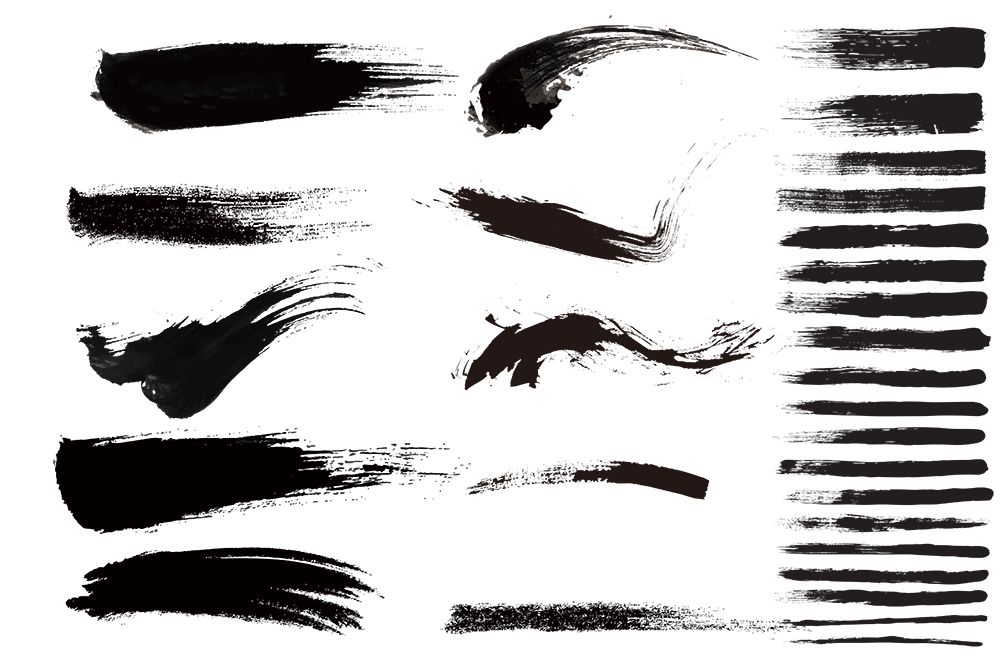 书法字体设计psd素材、必备笔触、偏旁部首、以及设计教程