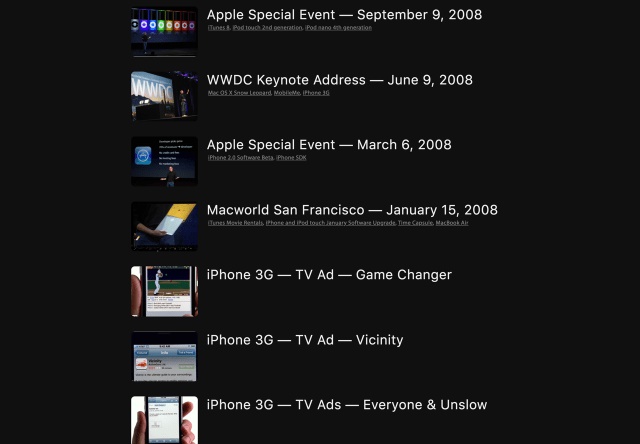 这个网站太强大!苹果全部发布会影片、广告和宣传图都能看