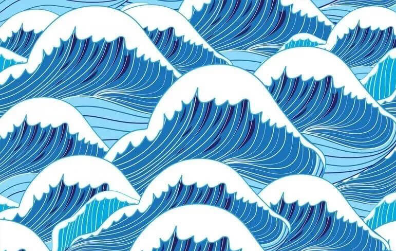 中式名族风特色插画花纹矢量背景素材