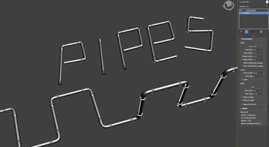 3DS MAX插件-三维管道生成插件 MCG Pipes v1.0
