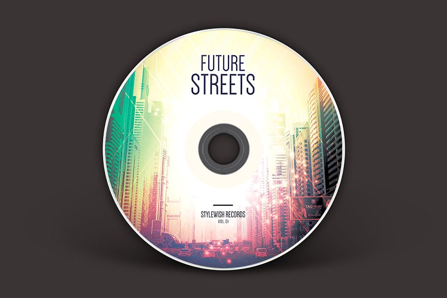 未来街道CD封面艺术品设计模版 Future Streets CD Cover Artwork