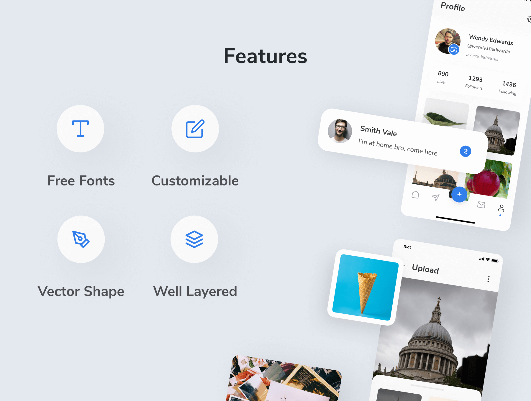 一款社交类APP UI素材