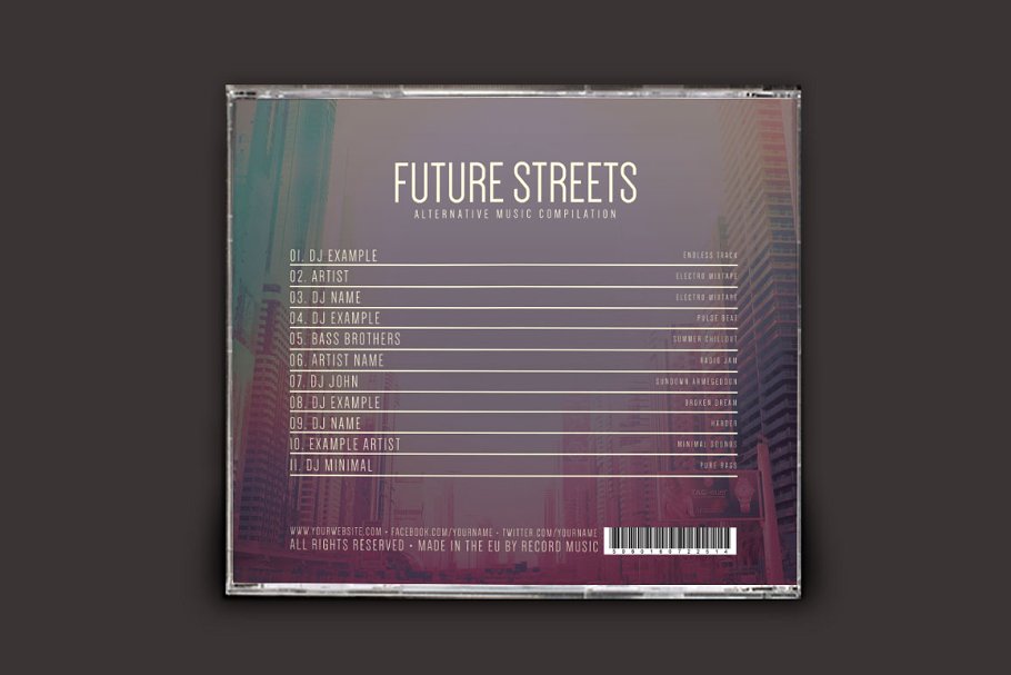 未来街道CD封面艺术品设计模版 Future Streets CD Cover Artwork