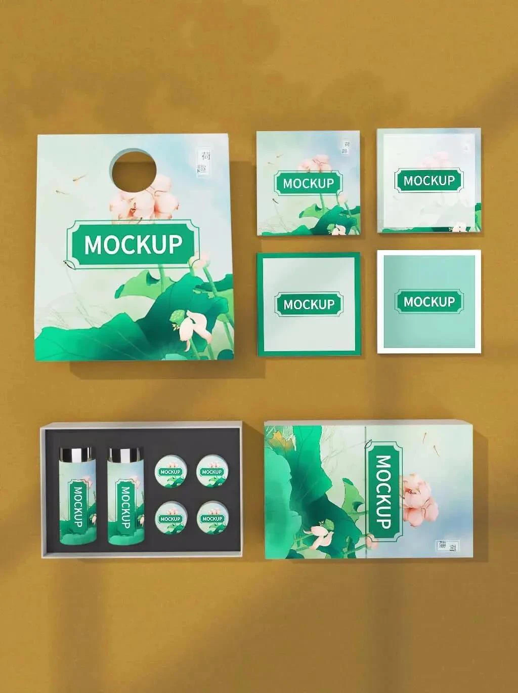 中国风国潮设计资源PSD文件合集（含笔刷、字体和样机素材）