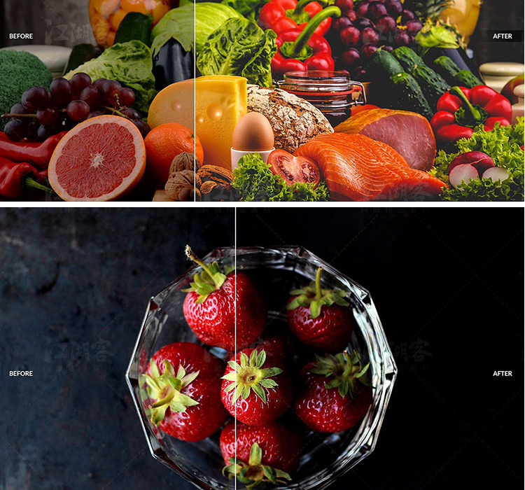 55个LR预设调色滤镜国外大师级食物美食静物预设餐厅PS ACR预设