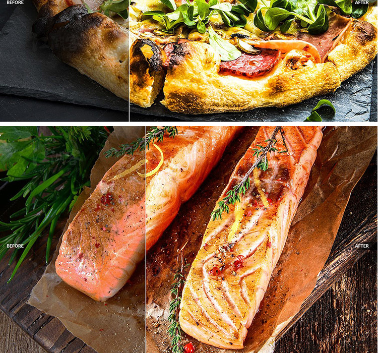 55个LR预设调色滤镜国外大师级食物美食静物预设餐厅PS ACR预设