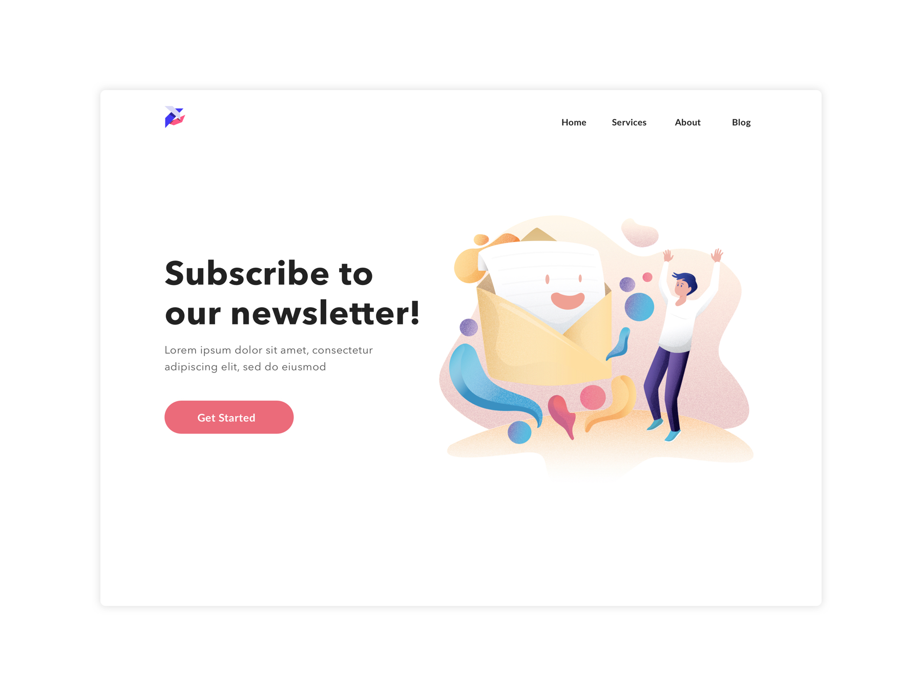 充满青春活力的矢量插图