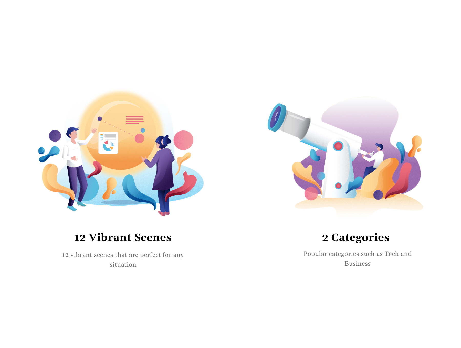 充满青春活力的矢量插图