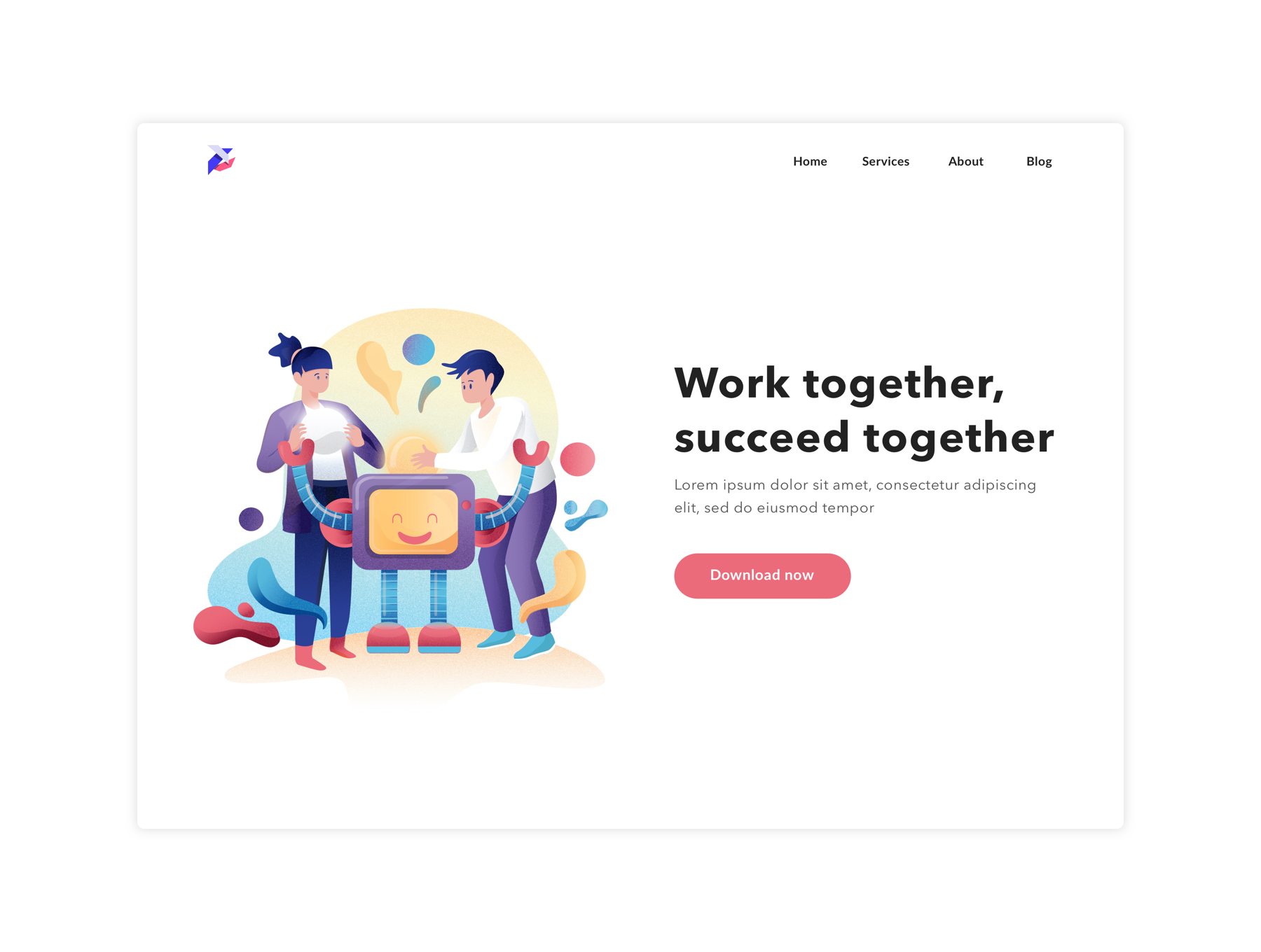 充满青春活力的矢量插图