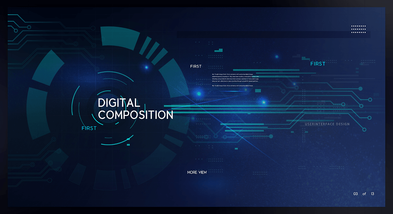 蓝色智能科技科幻元素线条光效大数据海报KV展板背景PSD设计素材