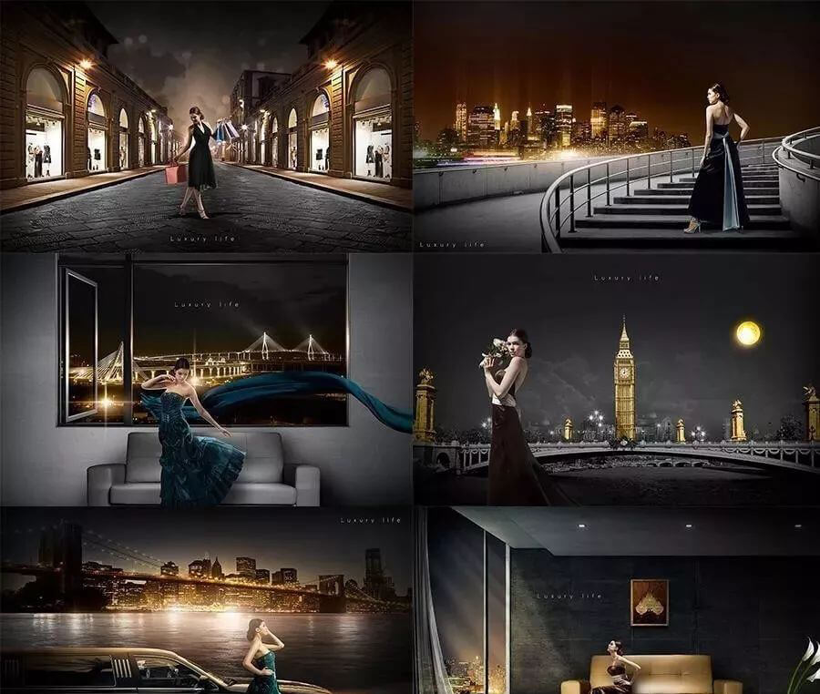 设计总监级别房地产海报模板集,PSD源文件素材真香 !