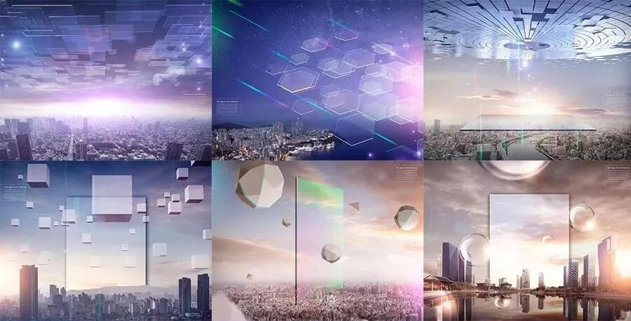 设计总监级别房地产海报模板集,PSD源文件素材真香 !