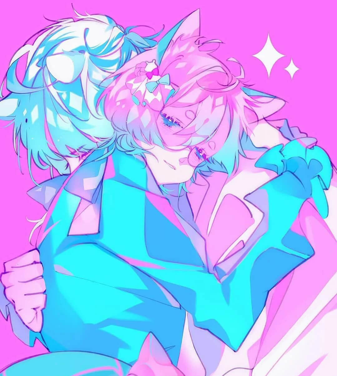 PROCREATE二次元CG风格动漫笔刷色卡及作品集套装，我的少女心