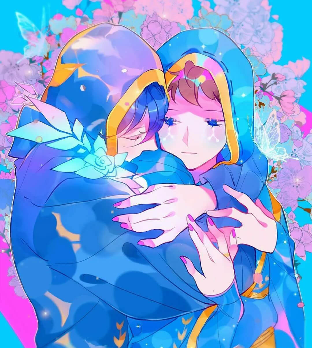 PROCREATE二次元CG风格动漫笔刷色卡及作品集套装，我的少女心