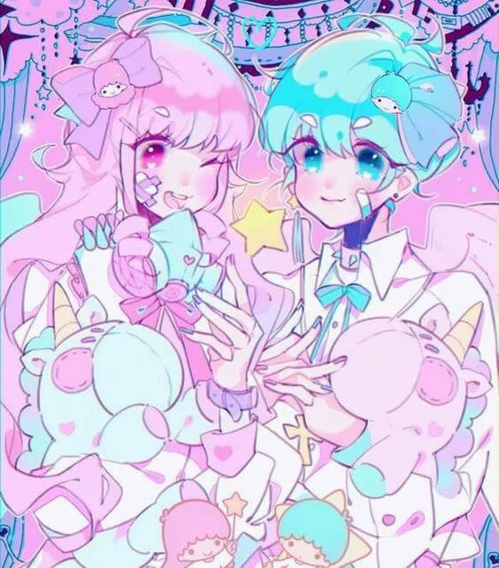 PROCREATE二次元CG风格动漫笔刷色卡及作品集套装,我的少女心