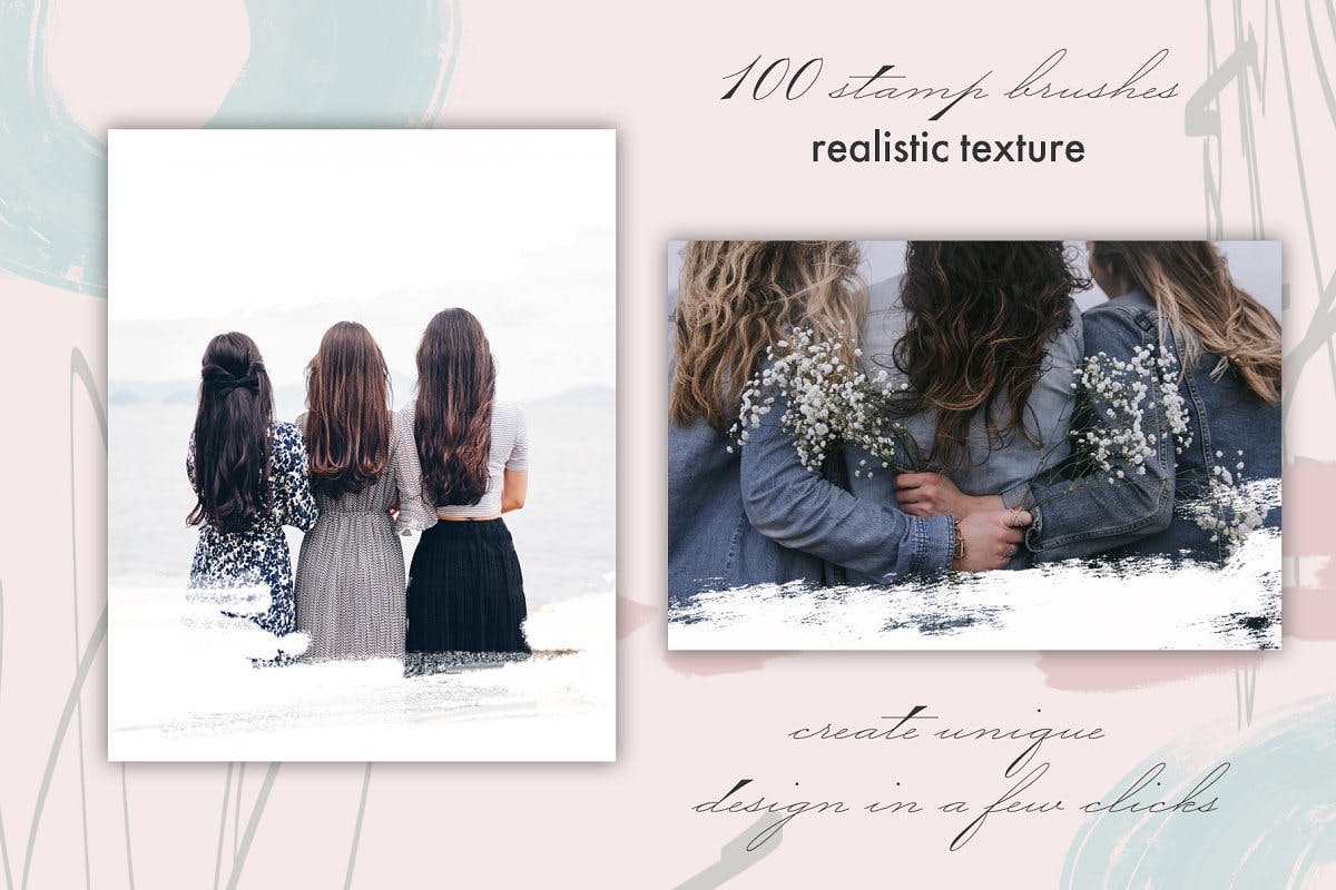 抽象涂鸦风格PS笔刷素材下载