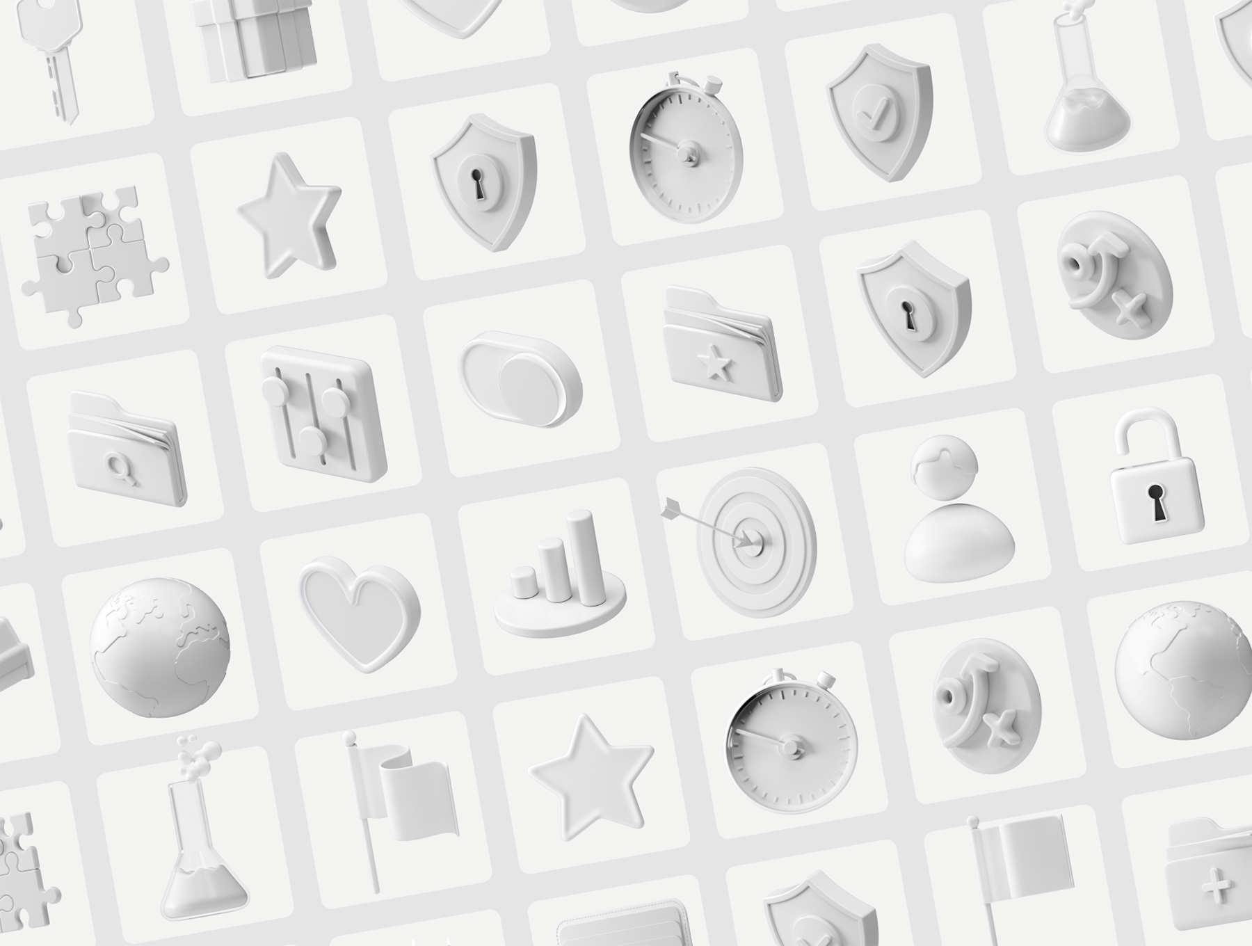 UI多用途C4D格式3D图标素材源文件下载