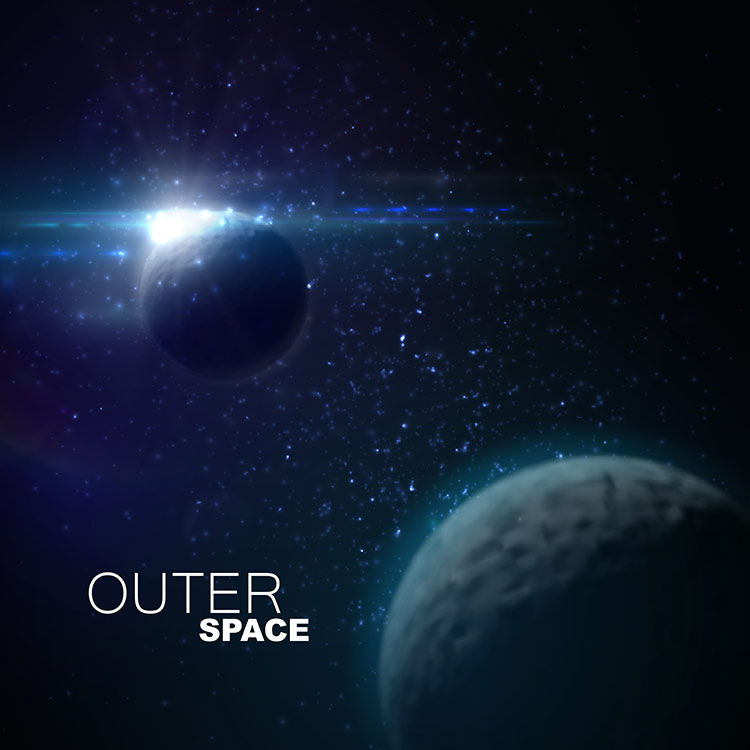 一组绚丽光影数码科技粒子光线矢量EPS素材