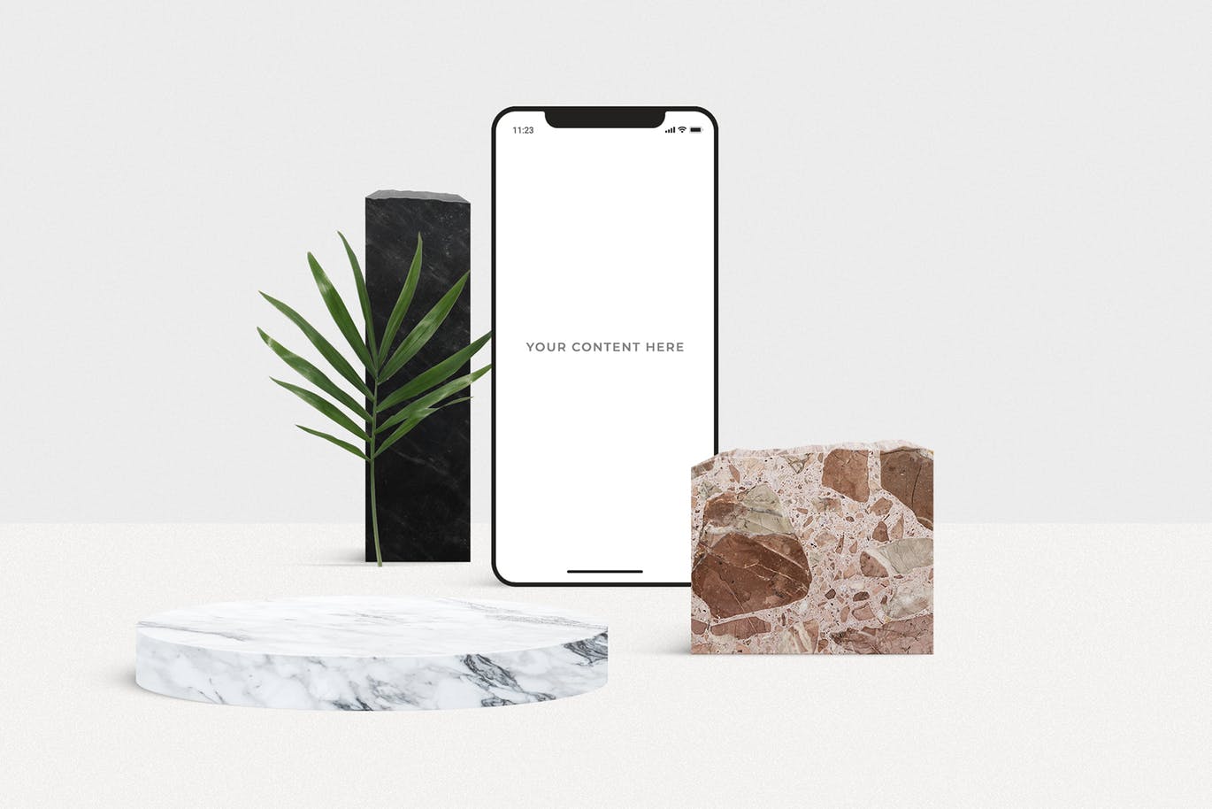 一套极简风格的iPhone X、iPad样机PSD素材源文件下载
