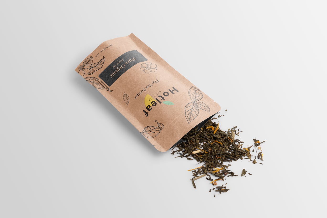 高端时尚茶馆茶楼茶叶包装vi设计样机模型psd素材包vol.