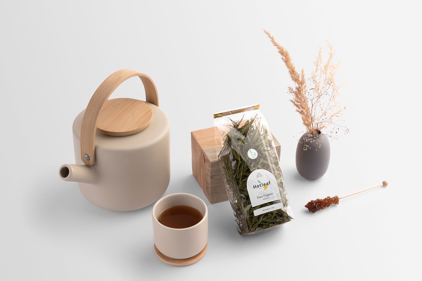 高端时尚茶馆茶楼茶叶包装VI设计样机模型PSD素材包Vol.1