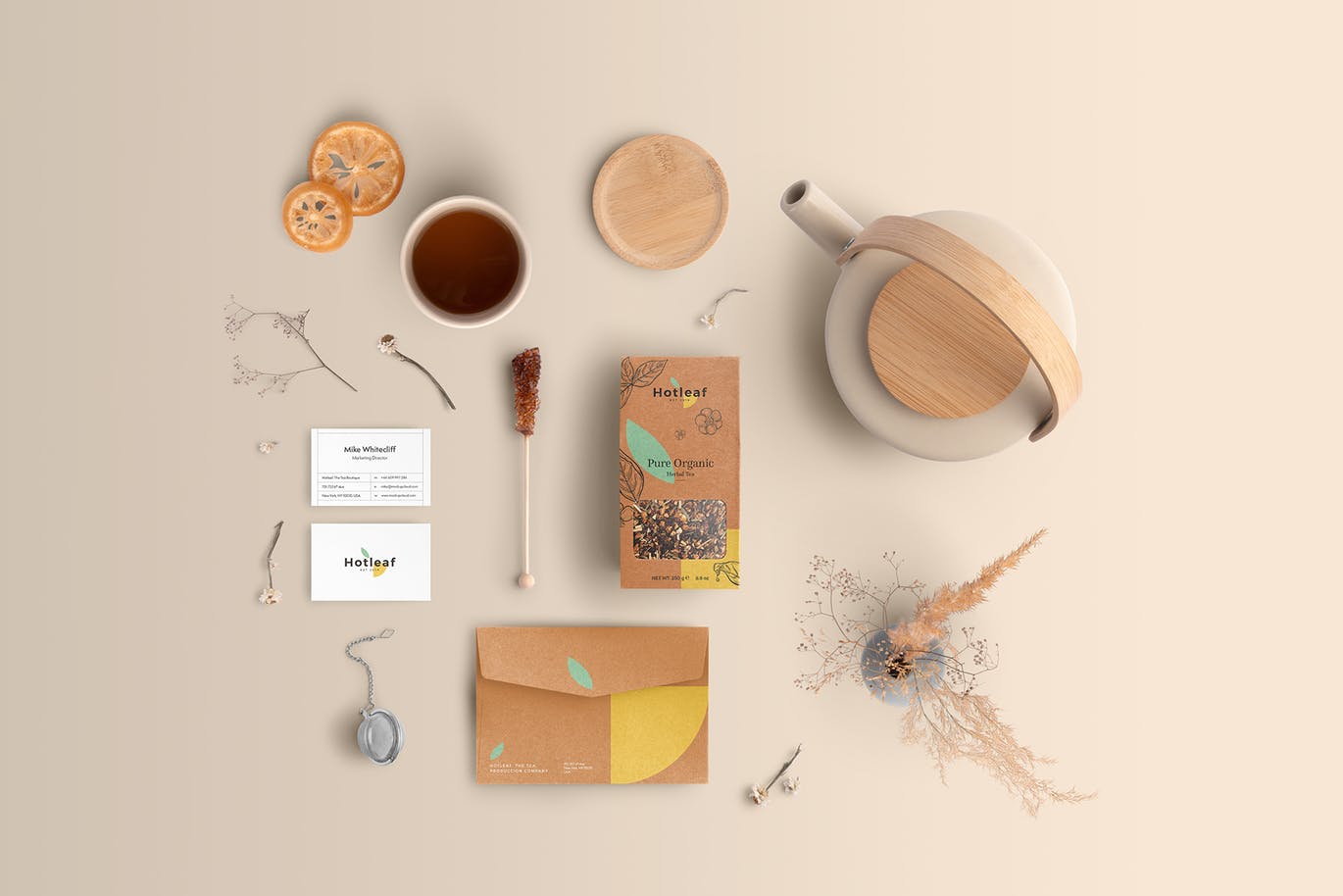 高端时尚茶馆茶楼茶叶包装VI设计样机模型PSD素材包Vol.1