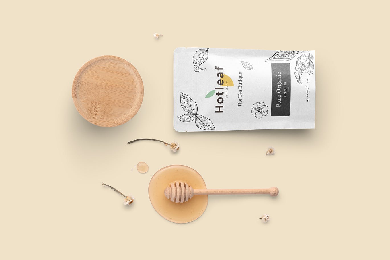 高端时尚茶馆茶楼茶叶包装VI设计样机模型PSD素材包Vol.2