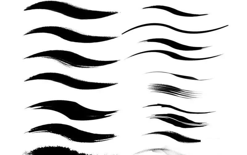 有了这套高大上的水墨书法笔刷，以后再做中国风字体效果妥妥的