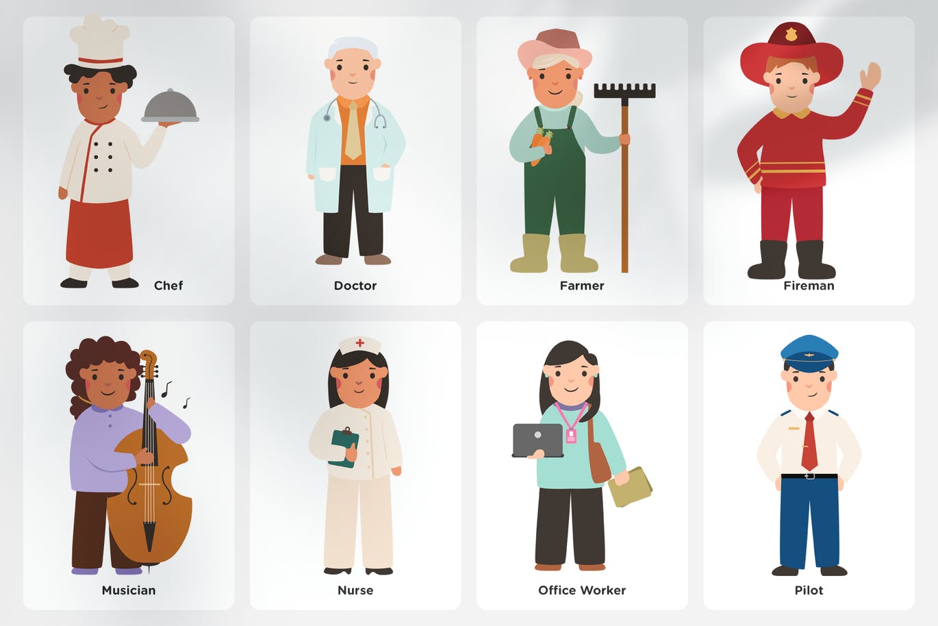 20个高端专业矢量插画头像图标合集