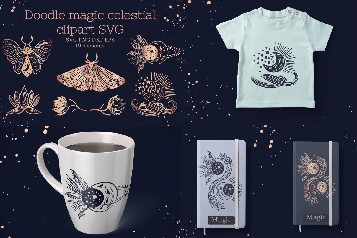 140+时尚潮流涂鸦元素线性SVG矢量素材包