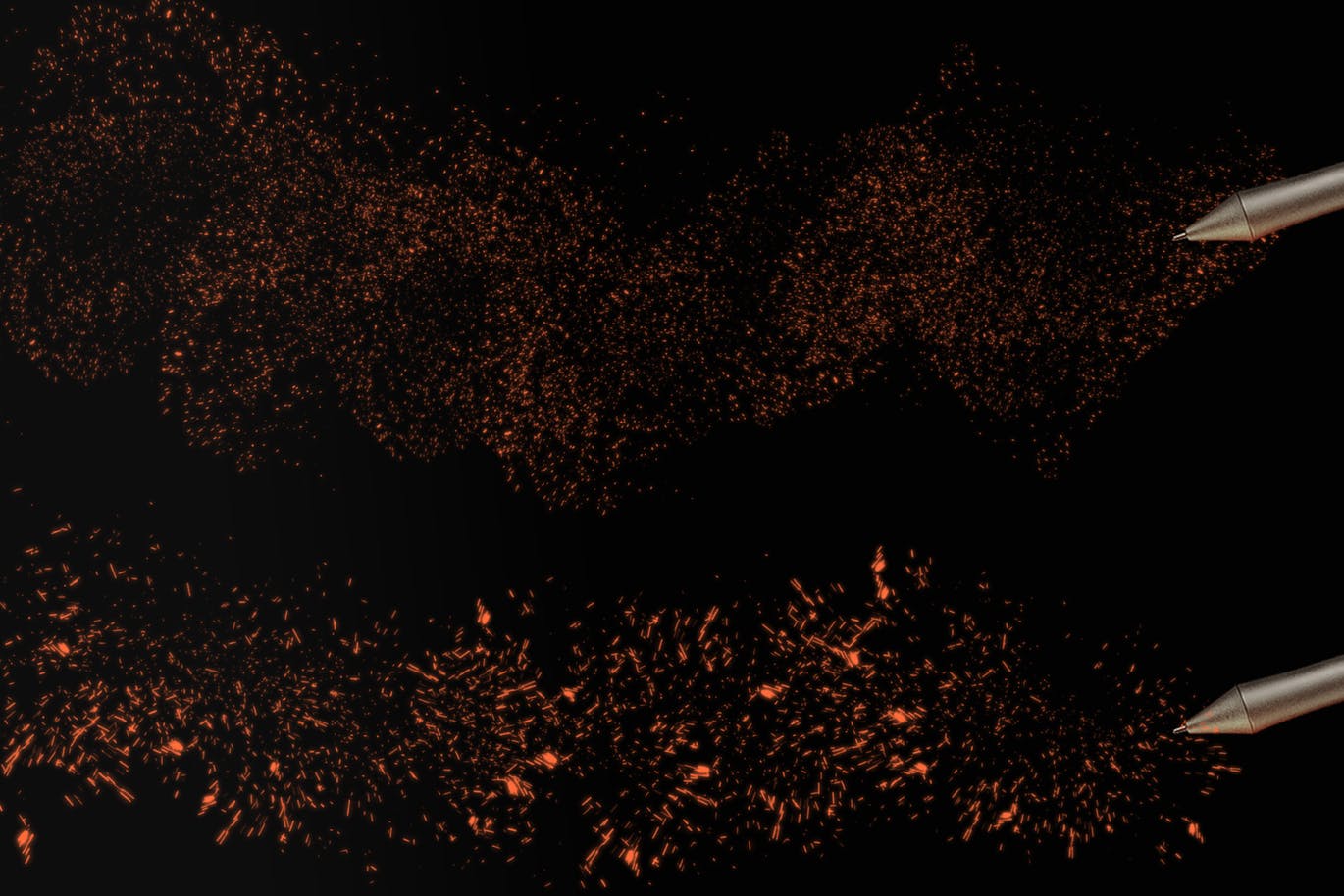 10个绚丽逼真火花飞舞光影PS笔刷集合