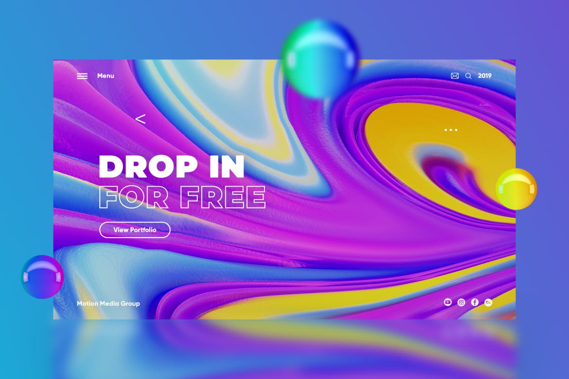 10个超强科技感绚丽质感企业官网banner背景PSD设计素材包下载