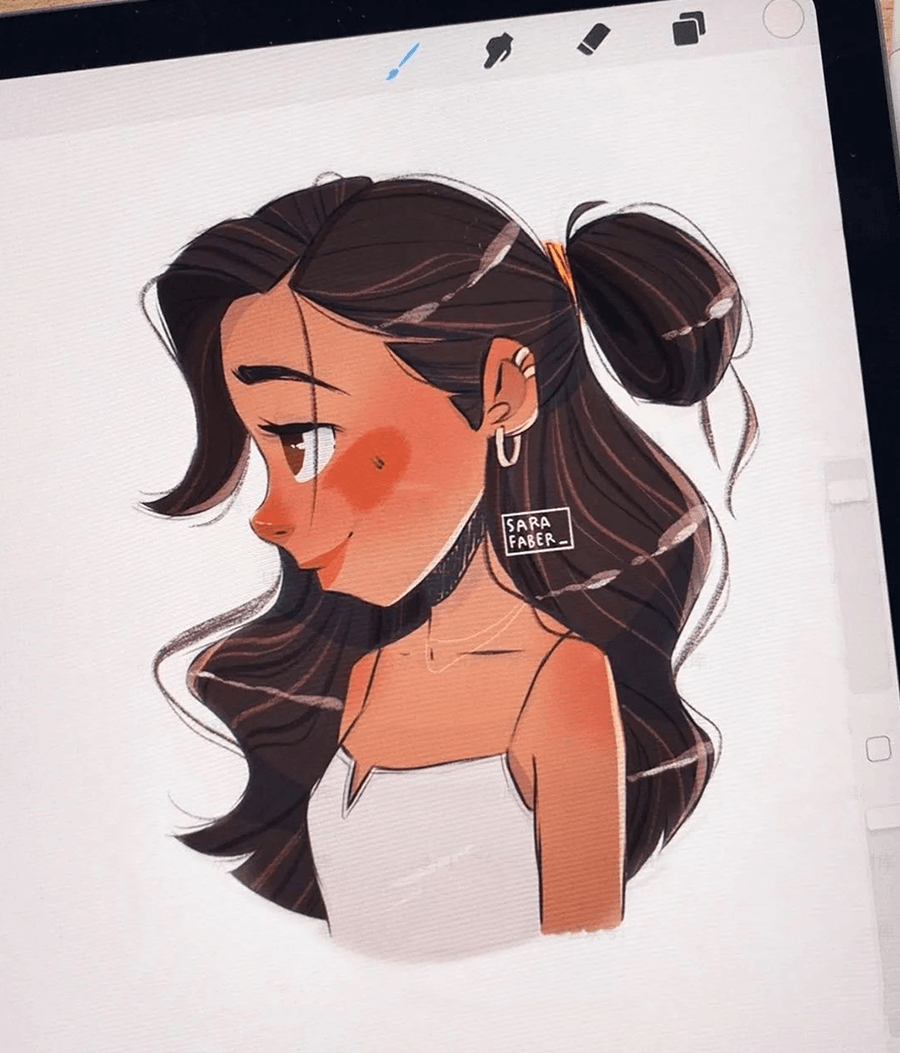 国外SARA大神IPAD人物插画手绘课程，让你零基础也能画出漂亮小姐姐！
