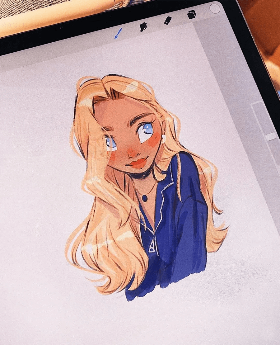国外SARA大神IPAD人物插画手绘课程，让你零基础也能画出漂亮小姐姐！