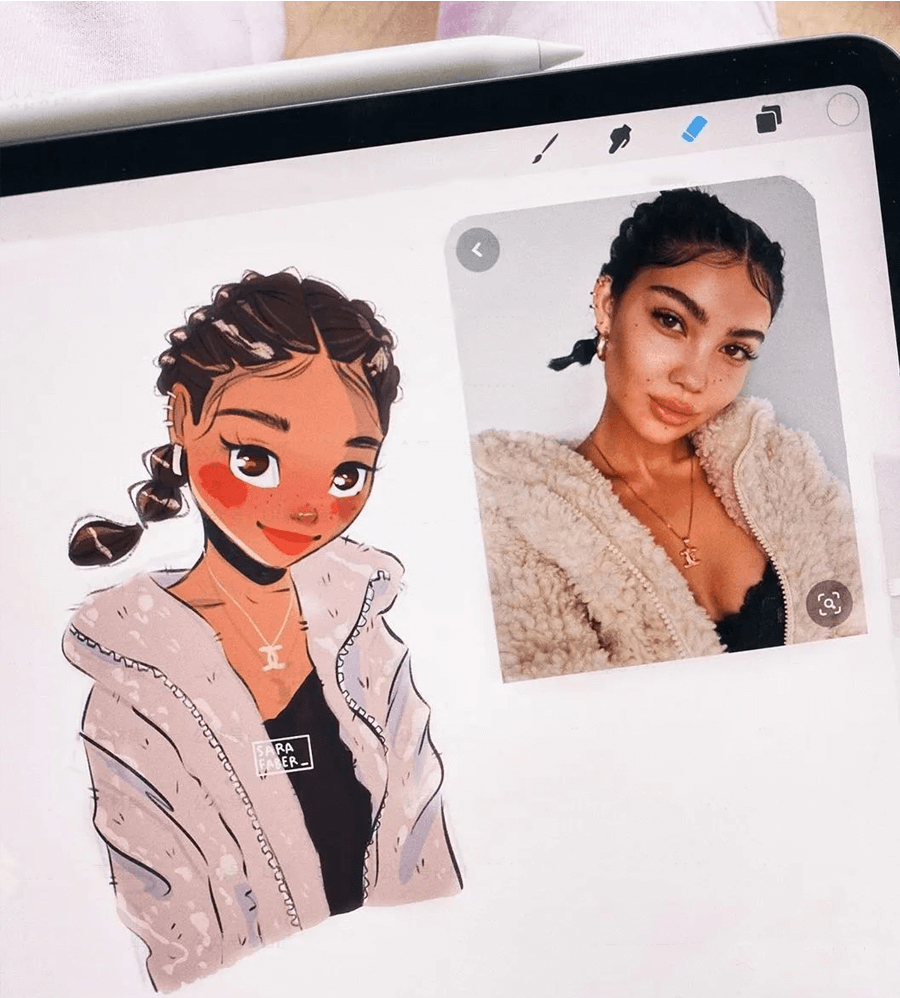 国外SARA大神IPAD人物插画手绘课程，让你零基础也能画出漂亮小姐姐！