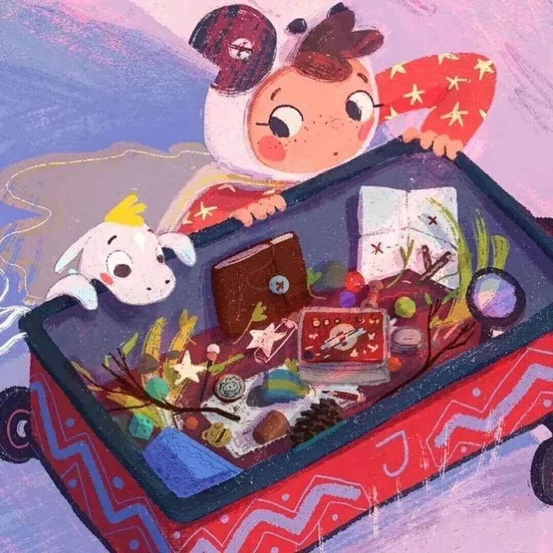 BEATRICE的插画风格太好看了，我们为你带来了她的作品集、噪点颗粒笔刷以及纹理背景