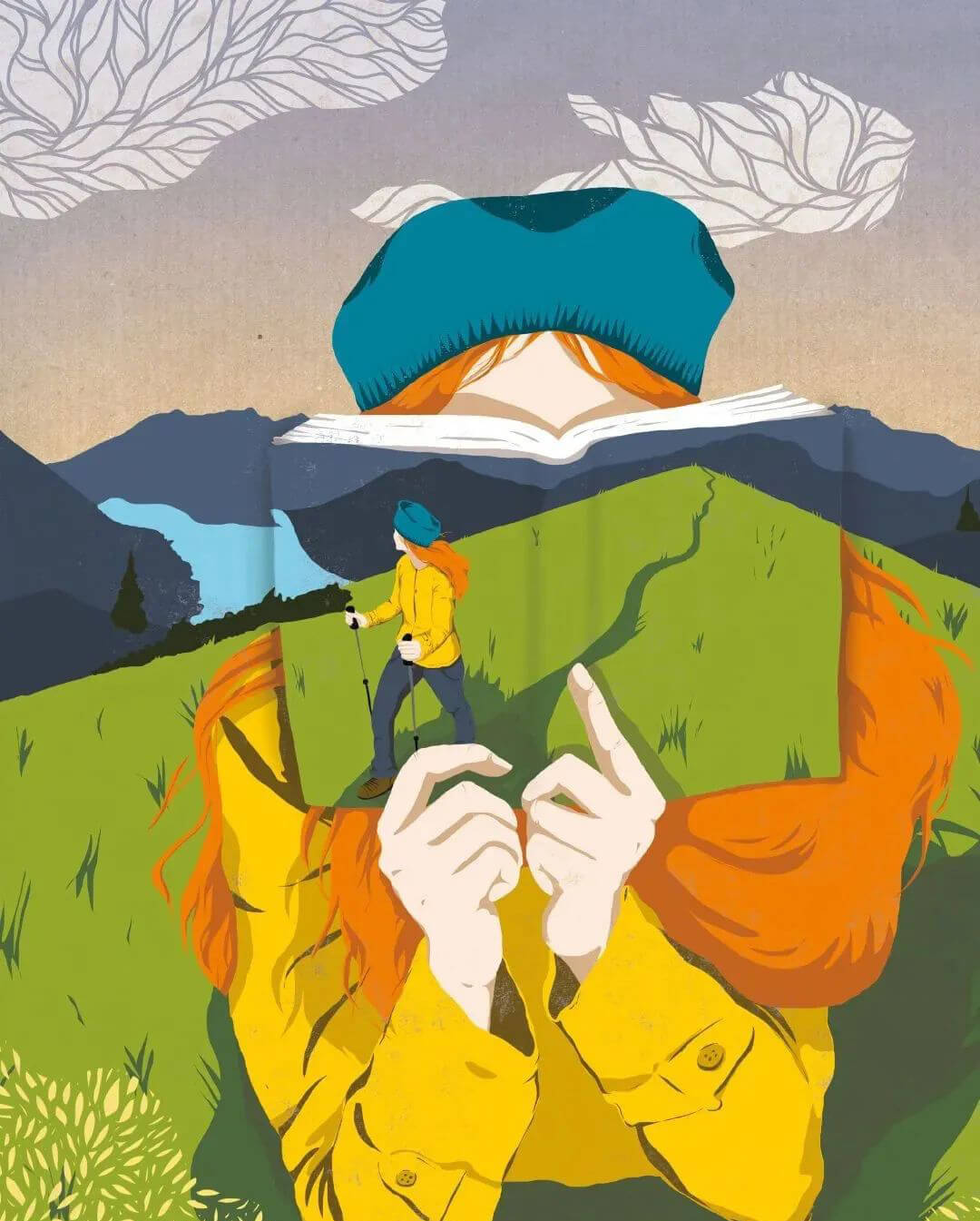 BEATRICE的插画风格太好看了,我们为你带来了她的作品集、噪点颗粒笔刷以及纹理背景