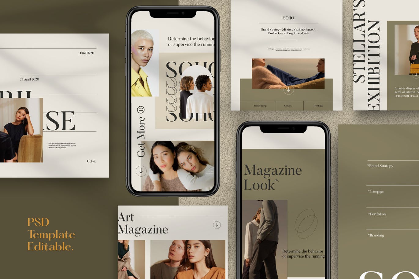 30个优雅高端Ins社交媒体banner海报PSD素材包