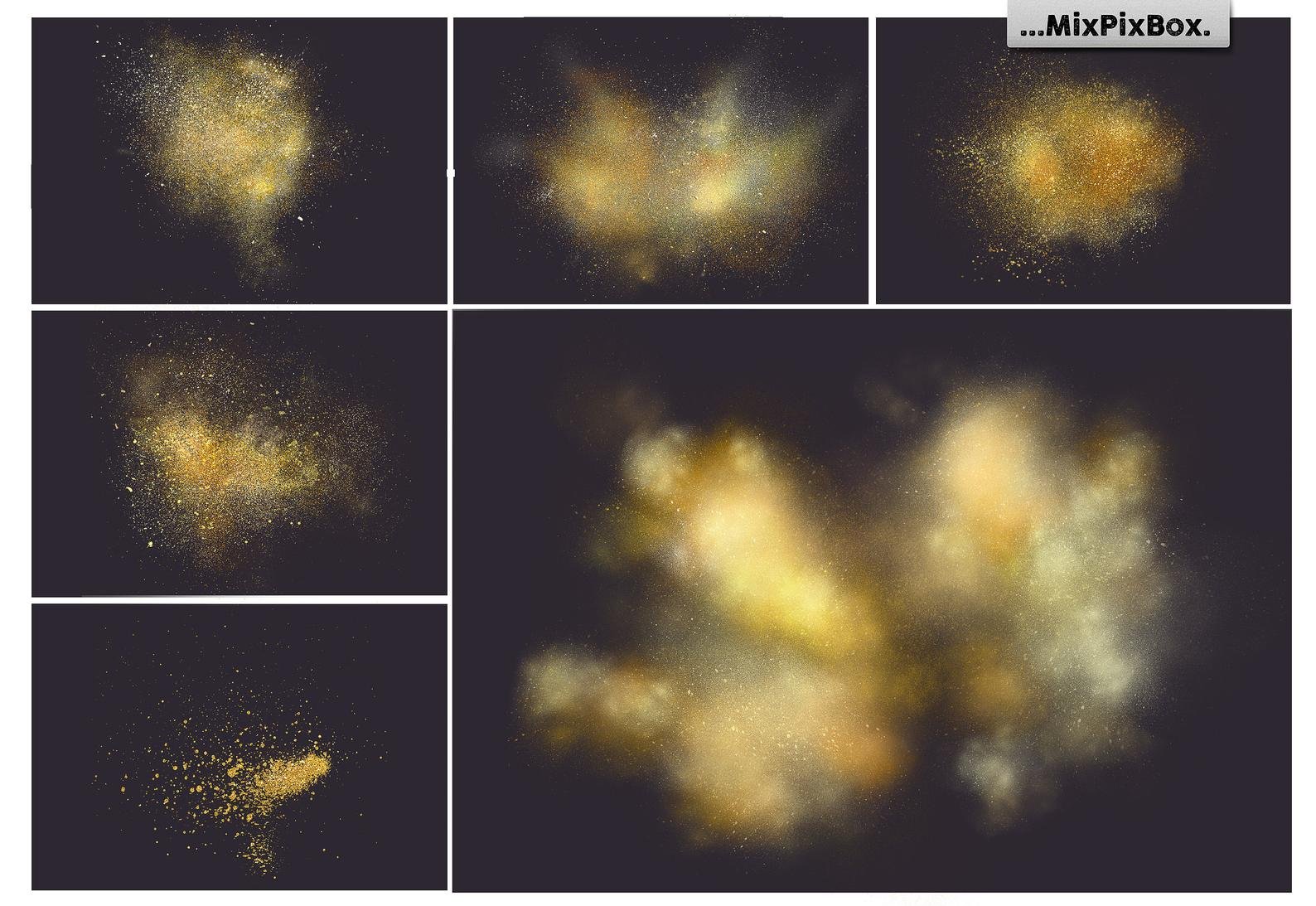 20个金色高端粉尘光影高清PNG图片素材