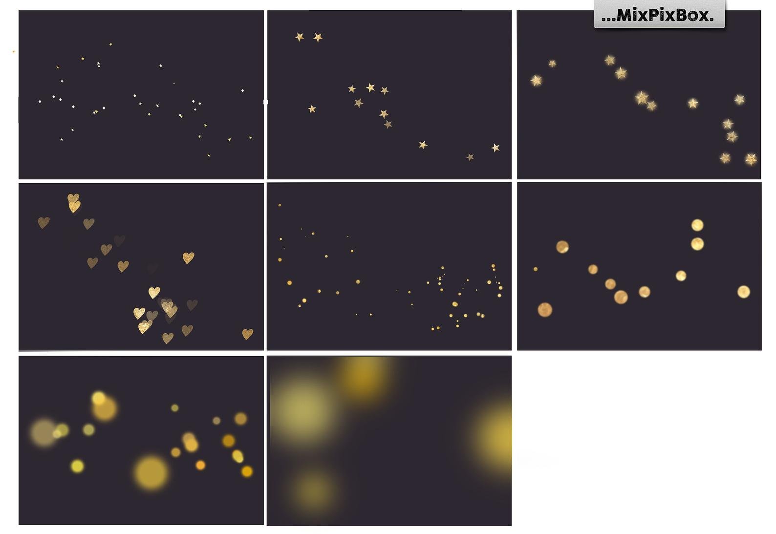 20个金色高端粉尘光影高清PNG图片素材
